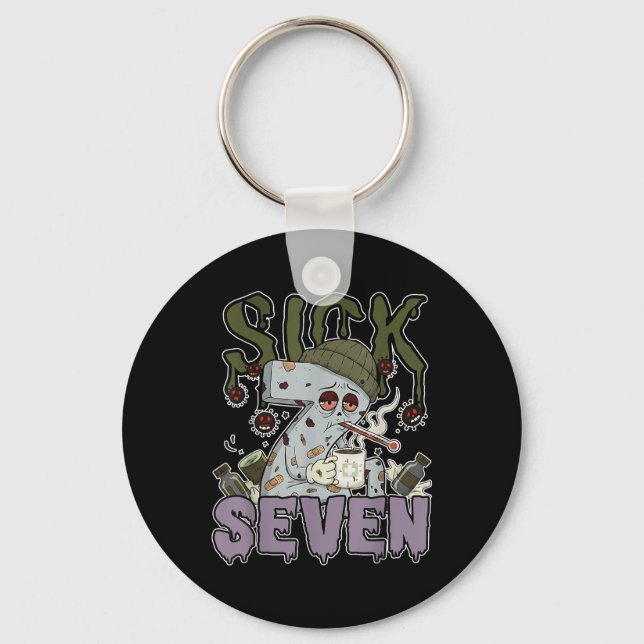 Chaveiro Sick Seven Meme Tee 67 Six Seven Funny Wordplay  (Frente)