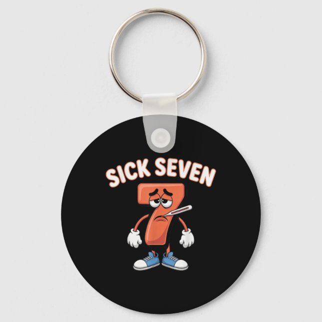 Chaveiro Sick Seven Meme Tee Six Seven Fun Wordplay _6  (Frente)