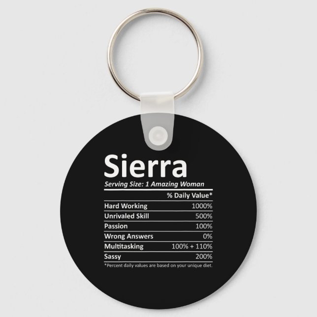 Chaveiro Sierra Nutrition Personalized Name Funny Christmas (Frente)