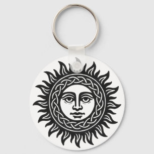 Chaveiro Sigilo do Rosto Solar – Emblema do Sol Negro