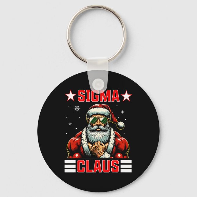 Chaveiro Sigma Claus Funny Christmas Santa Rizz Middle Scho (Frente)