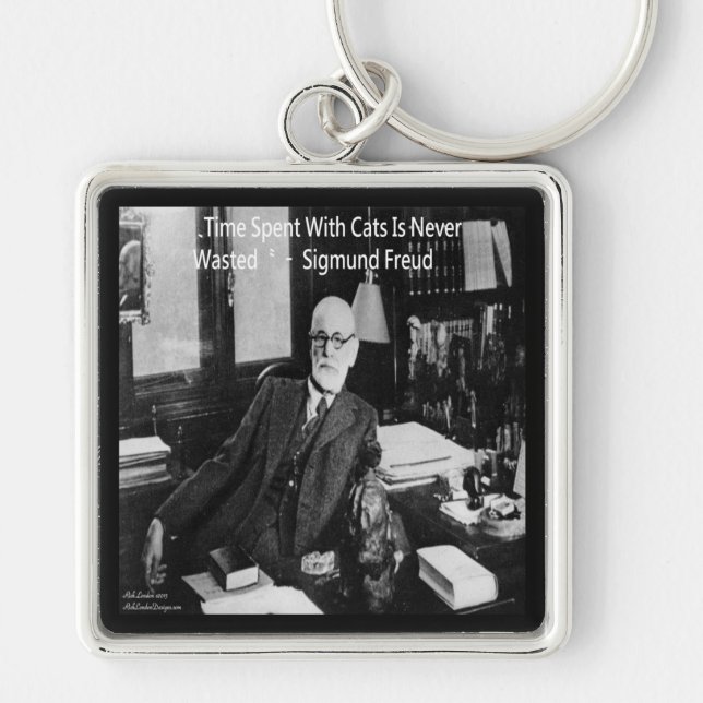 Chaveiro Sigmund Freud Em Seu Escritório E Engraçada Cotaçã (Frente)