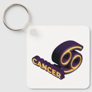 Chaveiro Signo Zodiacal Câncer e Design de Texto