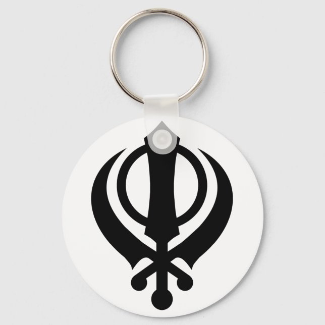 Chaveiro Sikh Khanda Black (Frente)