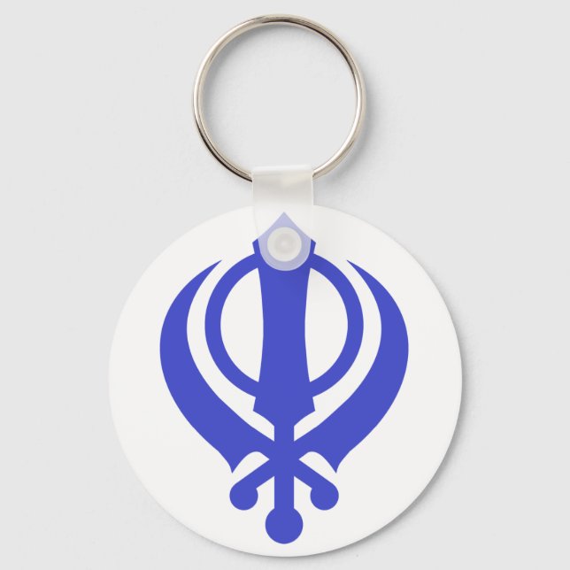 Chaveiro Sikh Khanda Blue (Frente)