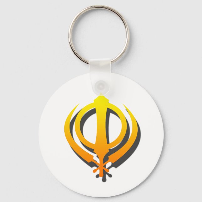 Chaveiro Sikh Khanda Khalsa Sikhism Punjabi (Frente)