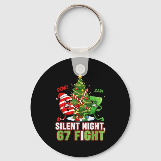 Chaveiro Silent Night 67 Fight Funny Christmas  (Frente)