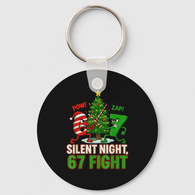 Chaveiro Silent Night 67 Fight Funny Christmas  (Frente)