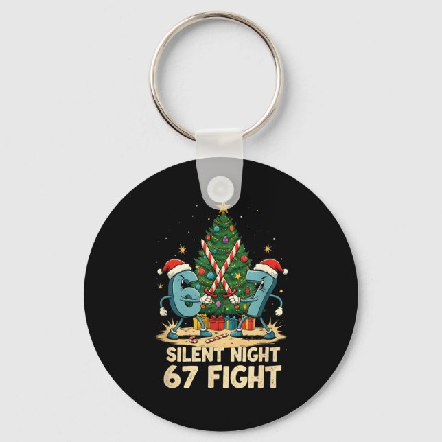 Chaveiro Silent Night 67 Fight Funny Christmas Tee  (Frente)