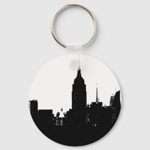 Chaveiro Silhouette Black White New York
