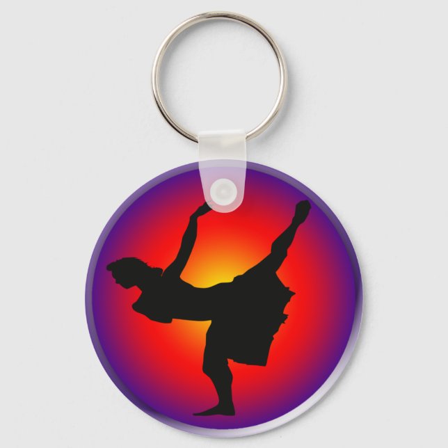 Chaveiro Silhouette de dançarina de Jazz (Frente)
