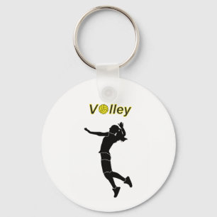 Chaveiro Silhouette de uma mulher jogando voleibol