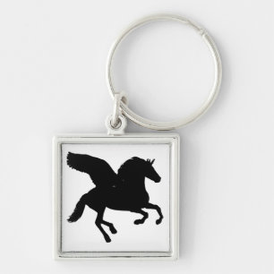 Chaveiro Silhouette de Unicórnio Alado