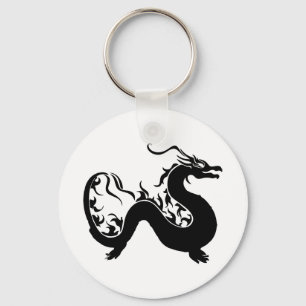 Chaveiro Silhouette do Dragão Asiático