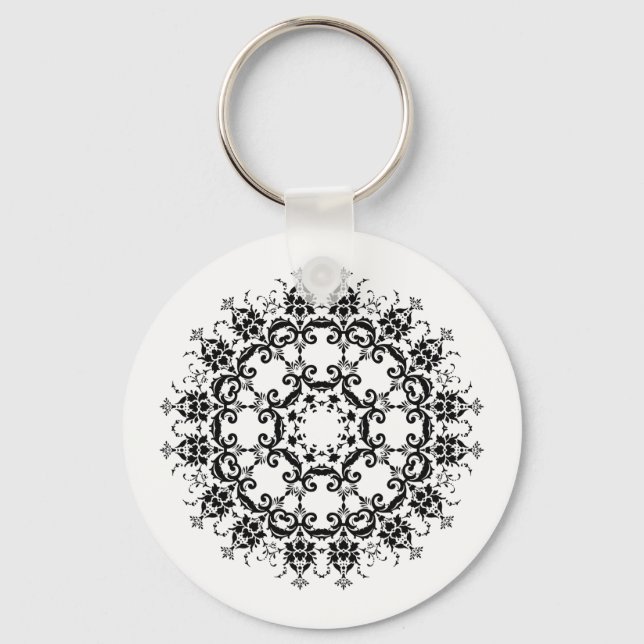 Chaveiro Silhouette Floral (Frente)