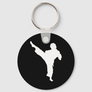 Chaveiro Silhouette Karate Fighter Shotokan Martial Arts Ta