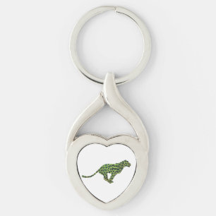 Chaveiro Silhouette Leopard Black and Green