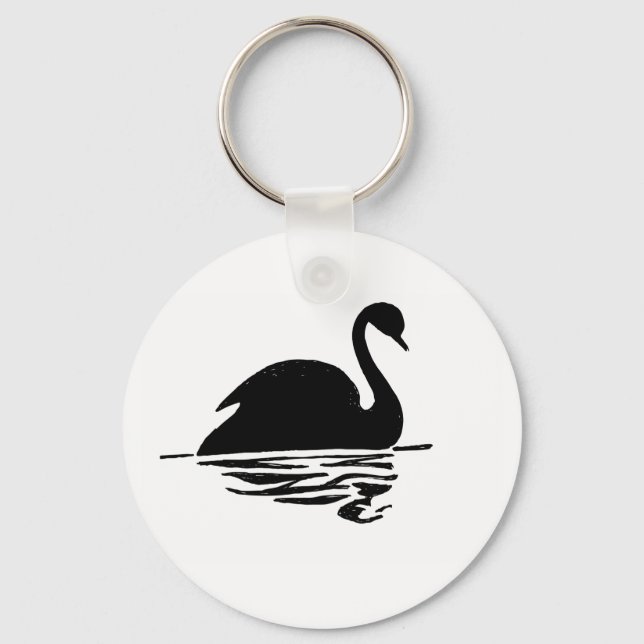 Chaveiro Silhouette Swan Preto (Frente)