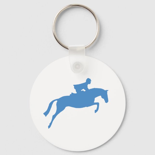 Chaveiro Silhueta Cavalo Jumper (azul) (Frente)