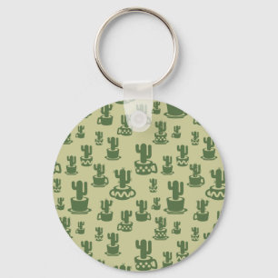 Chaveiro Silhueta de cacto sucessivo em copos e potes