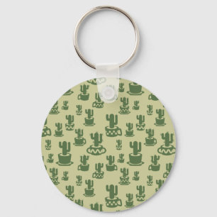 Chaveiro Silhueta de cacto sucessivo em copos e potes