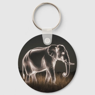 Chaveiro Silhueta de elefante luminoso