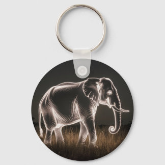 Chaveiro Silhueta de elefante luminoso