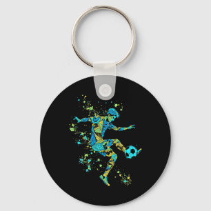 Chaveiro Silhueta de Futebol Dinâmico _3
