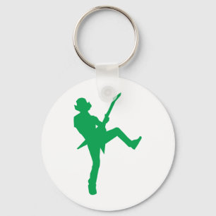 Chaveiro Silhueta de Guitarrista Verde
