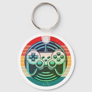 Chaveiro Silhueta de Jogador Retro Estilo Arcade