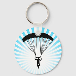 Chaveiro silhueta de skydiver