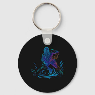 Chaveiro Silhueta Esportes Disco Atleta Ação Arte Hóquei P