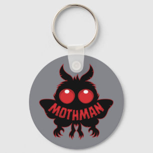 Chaveiro Silhueta Misteriosa do Mothman de Olhos Vermelhos
