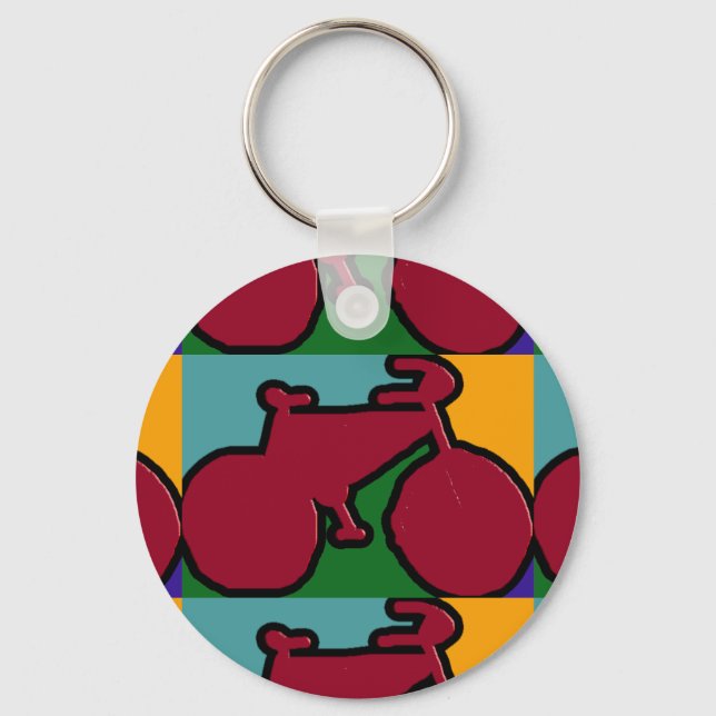 Chaveiro silhueta vermelha de pop (Frente)
