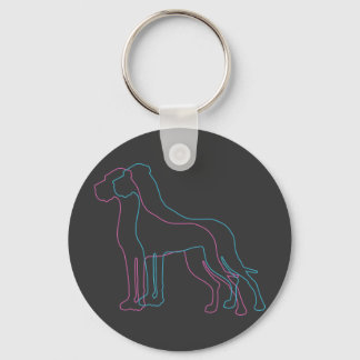 Chaveiro Silhuetas de Dogue Alemão
