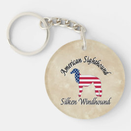 Chaveiro Silken Windhound - Cão de Visão Americano