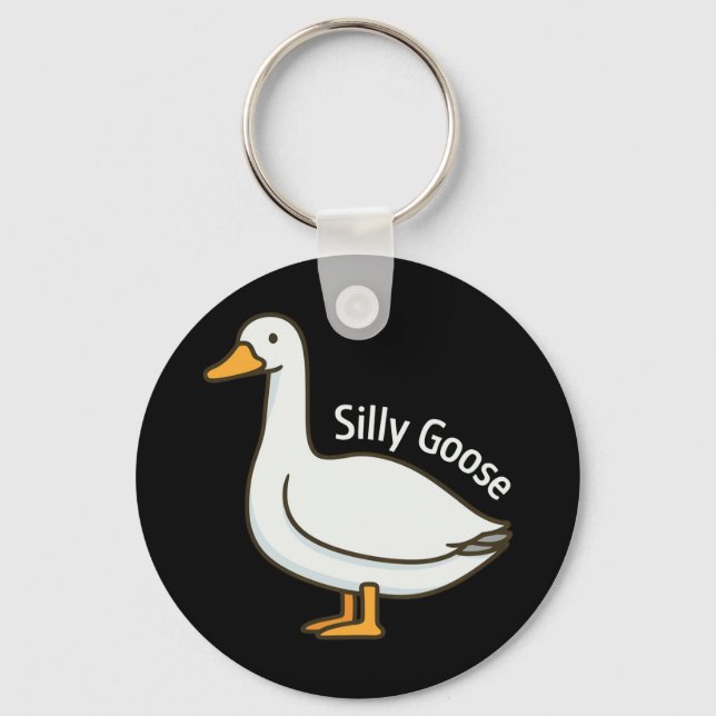 Chaveiro Silly Goose Funny Cartoon Goose (Frente)