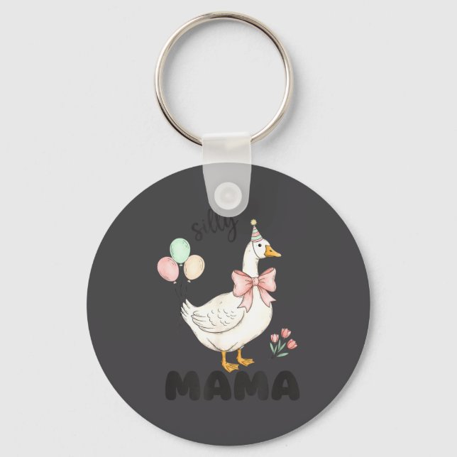 Chaveiro Silly Mama Goose Mom Birthday Party Family Matchin (Frente)