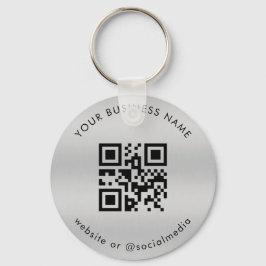 Chaveiro Silver Adicione sua Verificação de Código Qr de Em