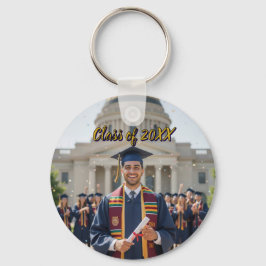 Chaveiro Silver Aluminum Photo Graduation Keychain