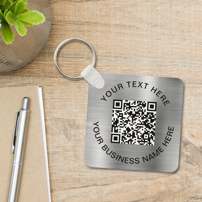 Chaveiro Silver de Promocional de Código QR (Criador carregado)