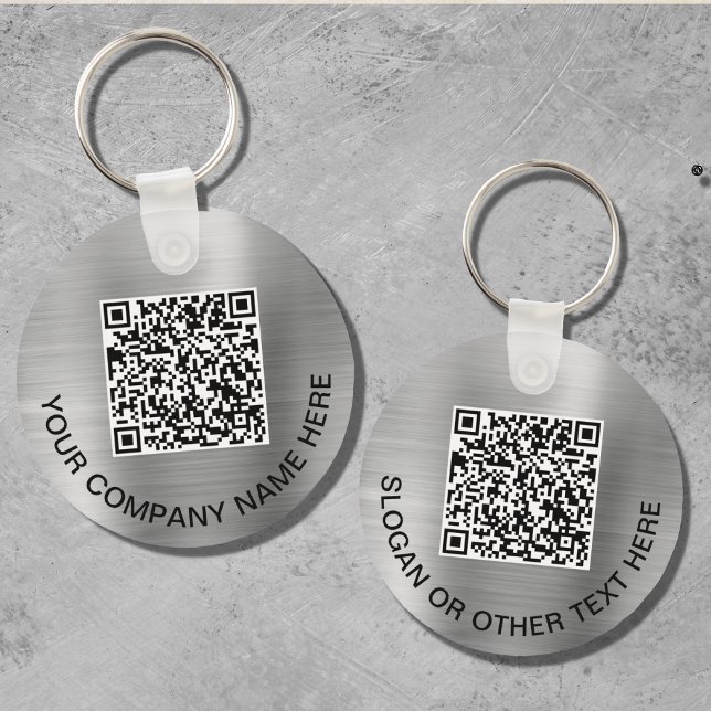 Chaveiro Silver de Promocional de Código QR Personalizado (Criador carregado)
