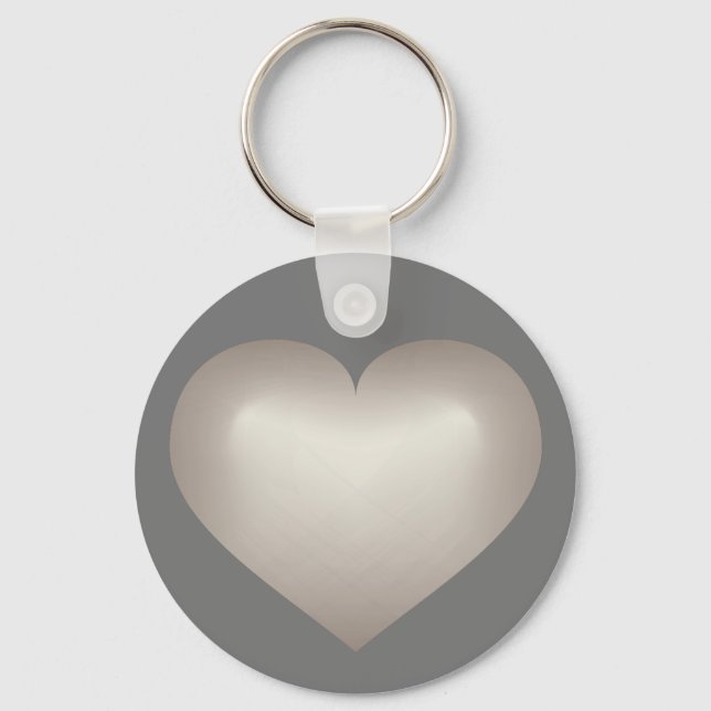 Chaveiro Silver Fade Heart (Frente)