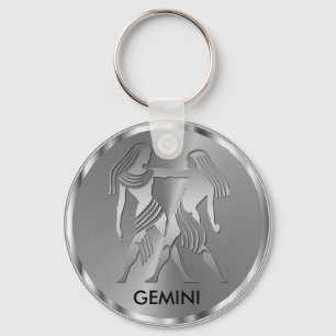 Chaveiro Silver Gemini ♊ Gêmeos - Sinal Zodíaco