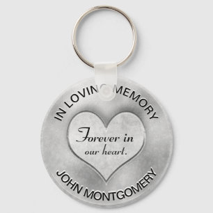 Chaveiro Silver Memorial Heart