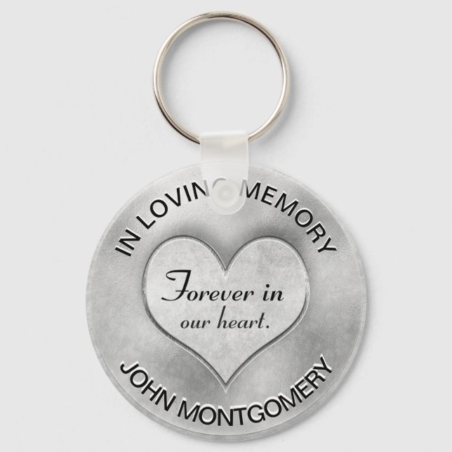 Chaveiro Silver Memorial Heart (Frente)
