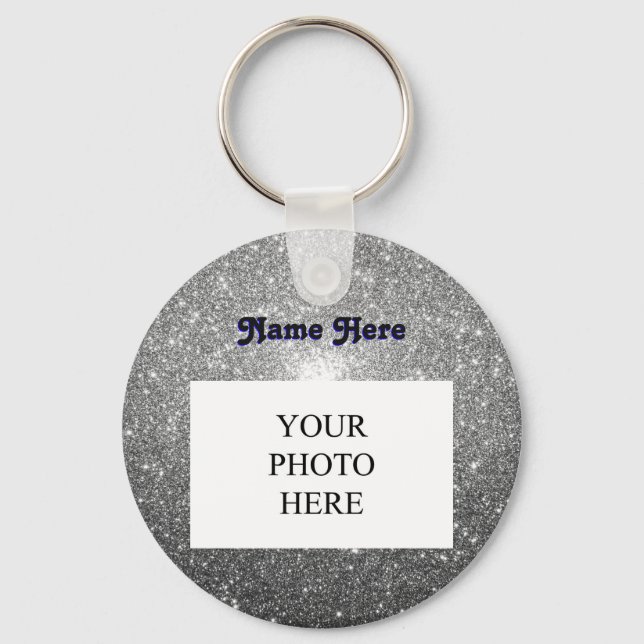 Chaveiro Silver Sparkles | Personalizado (Frente)