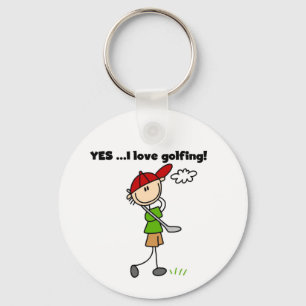 Chaveiro SIM eu amo Golfing o camiseta e os presentes