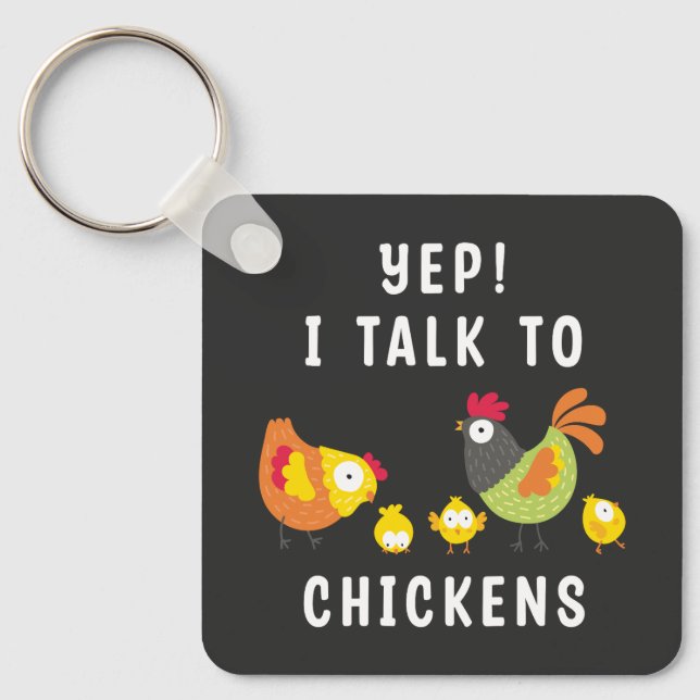 Chaveiro Sim, Falo Com Galinhas (Frente)