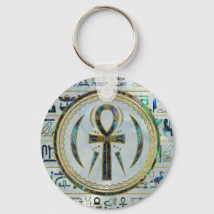 Chaveiro Símbolo Abalone Shell Egípcio Ankh Cross